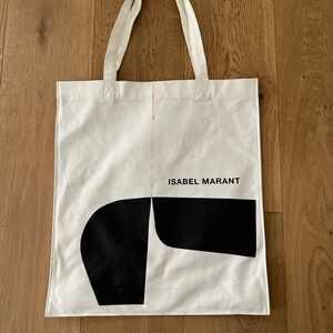Isabel Marant Cream and Black Graphic Tote